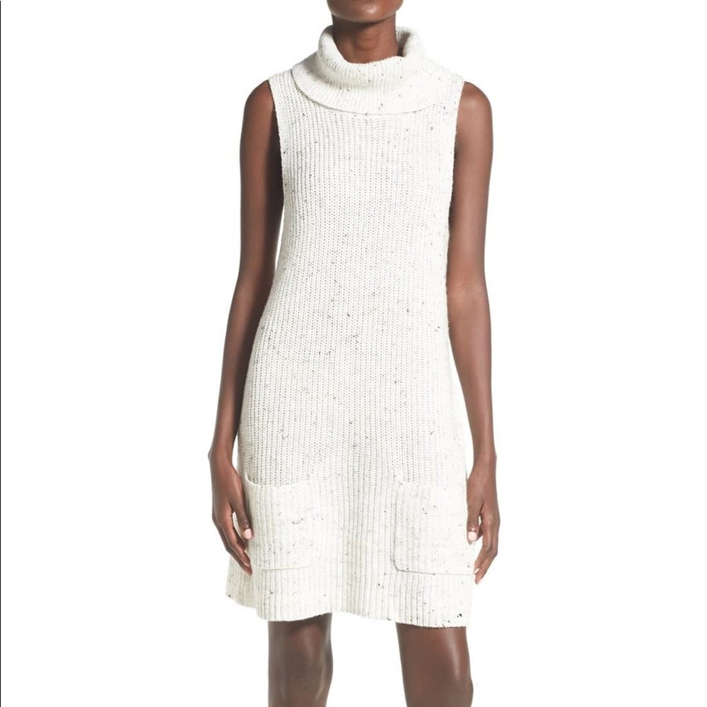 Leith Sleeveless Turtleneck Sweater Dress